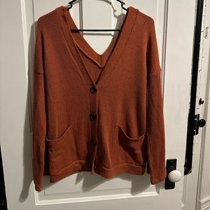 Burnt orange sweater ,no size large